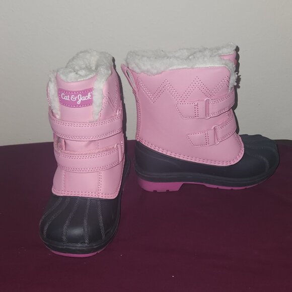 Cat & Jack Toddler Girls Denver Light Pink Waterproof  Snow Boots Toddler Size 9 - Picture 4 of 9